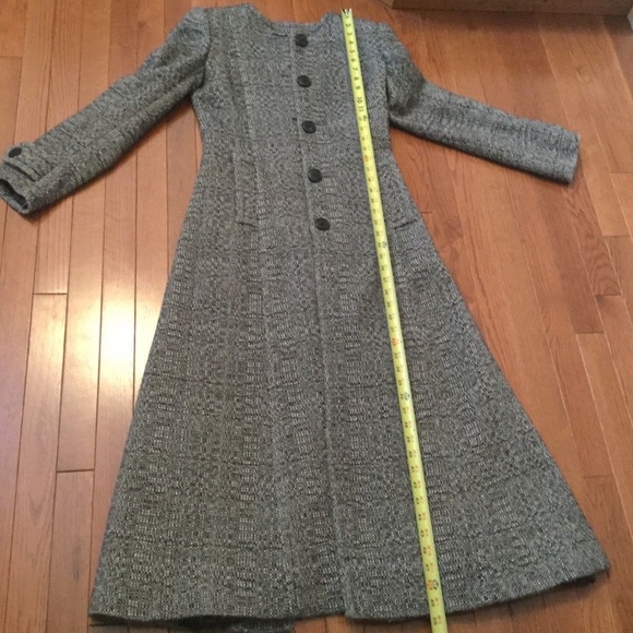 Dolce & Gabbana Alpaca Long Coat IT 40 US 4 SMALL Dark Chocolate Brown White - Picture 1 of 5